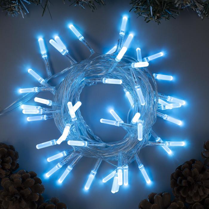 

Световая гирлянда новогодняя Luazon Lighting Хрусталики Р00011586 5 м голубой, Хрусталики