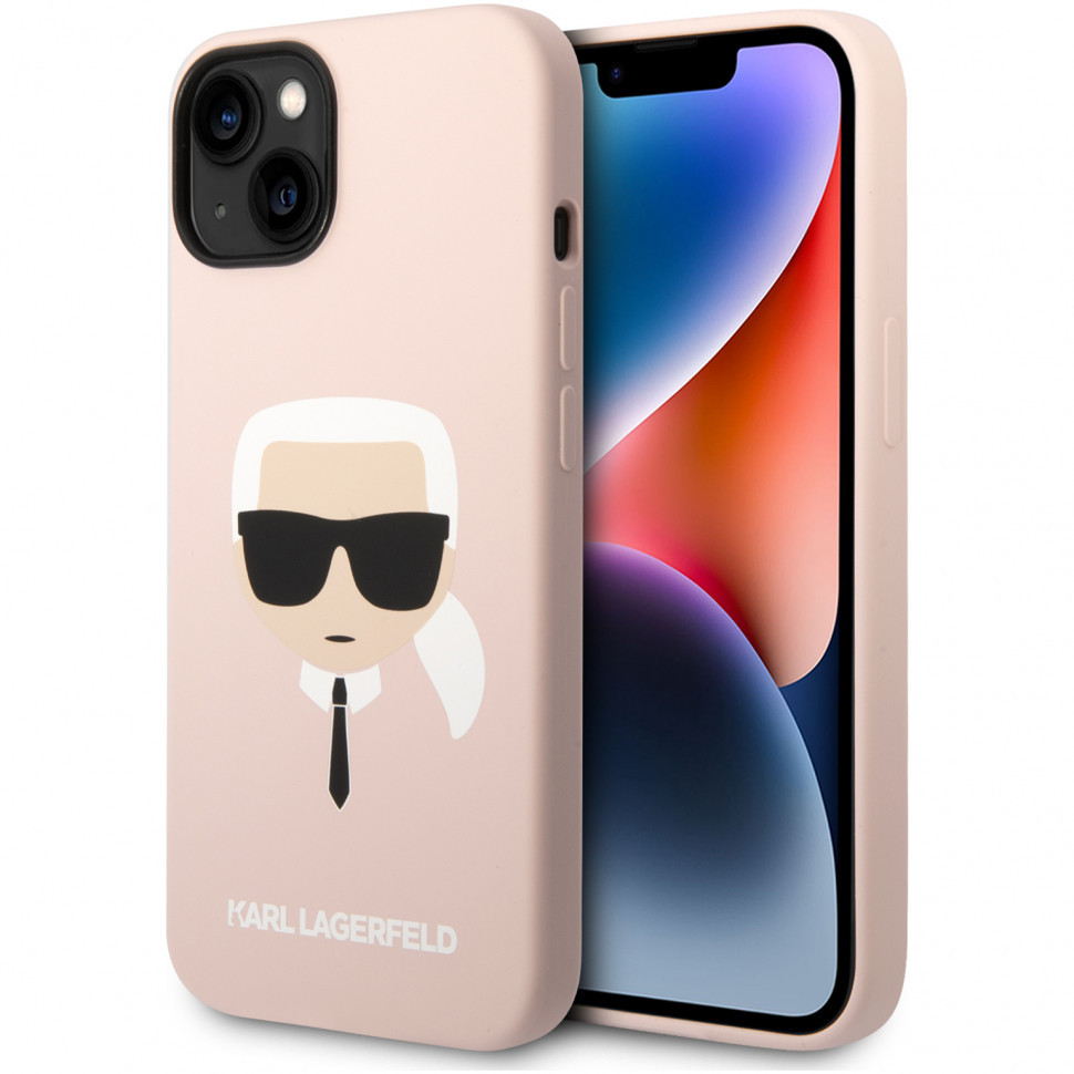 

Чехол karl lagerfeld liquid silicone karl's head hard для iphone 14, розовый, Liquid silicone Karl's Head Hard