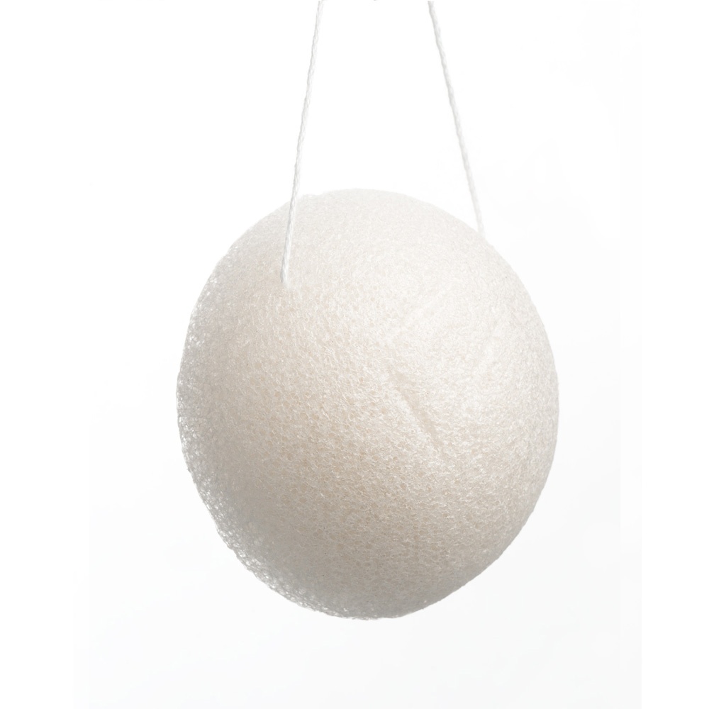Спонж для очищения лица IRISK Конняку круглый, диаметр 70мм, высота 43мм, 01 Белый шар фольгированный 22 фигура голова милый бегемот