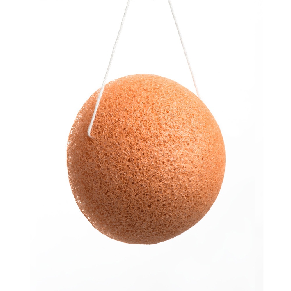 Спонж для очищения лица IRISK Конняку круглый, диаметр 70мм, высота 43мм, 06 Оранжевый шар фольгированный 40 цифра 4 оранжевый сатин