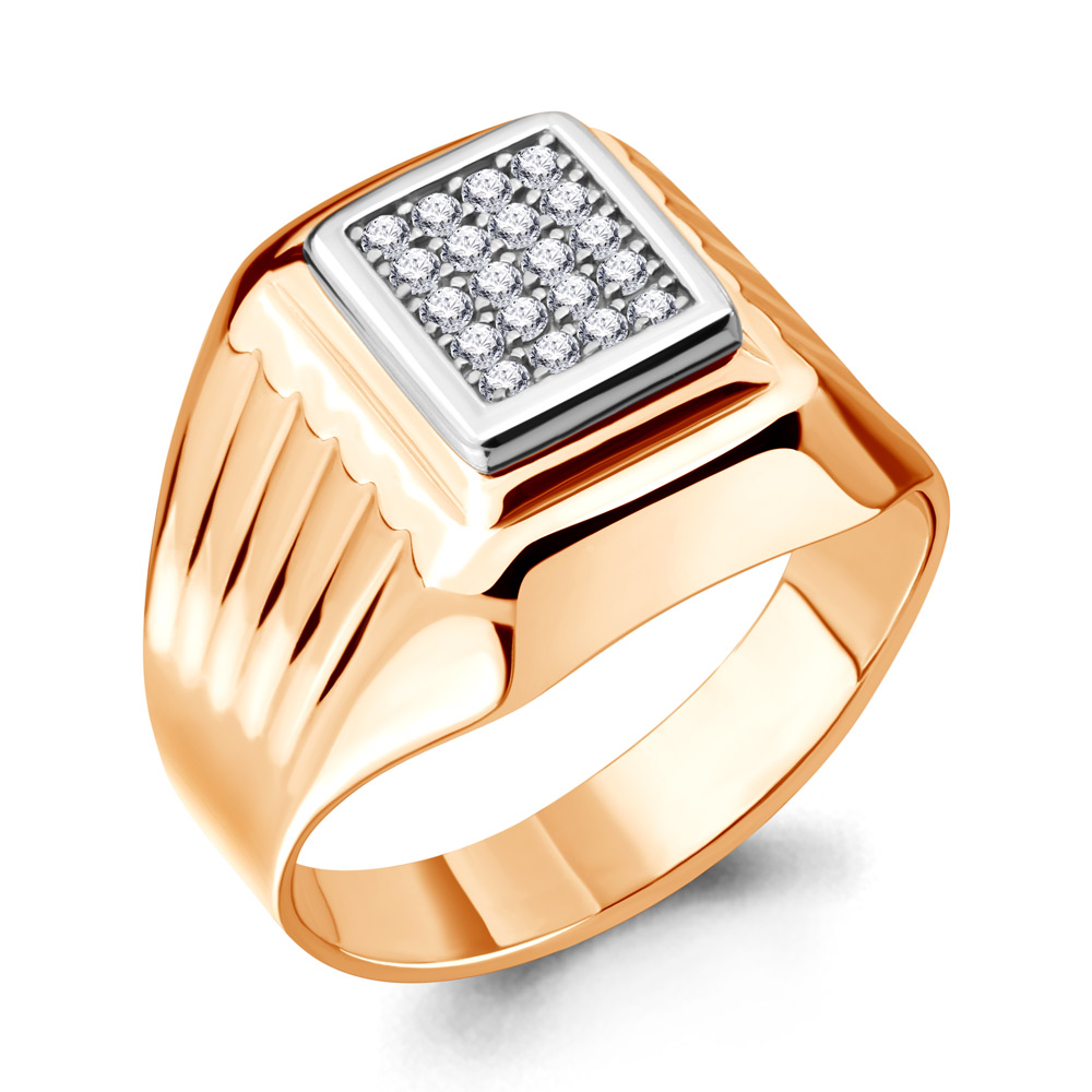 

Кольцо из серебра с фианитом р. 20,5 Aquamarine 62082А_925_з, 62082А_925_з