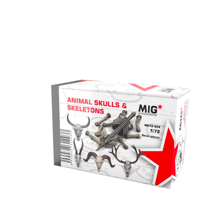 

MP72-424 Сборная модель аксессуаров из пластика ANIMAL SKULLS SKELETONS, 8435568312937