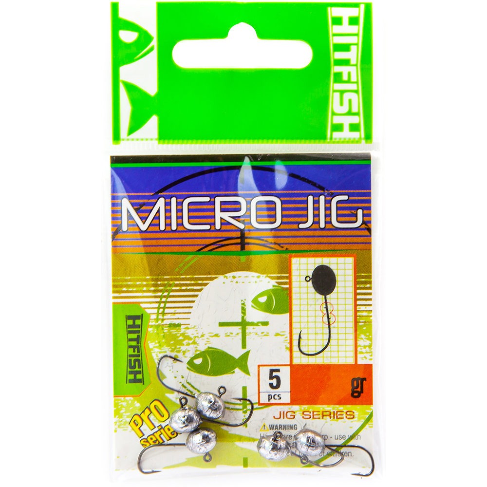 Джиг-головка HitFish MICRO JIG 1.3 гр #6 (5 шт) HFMJ-6-1.3