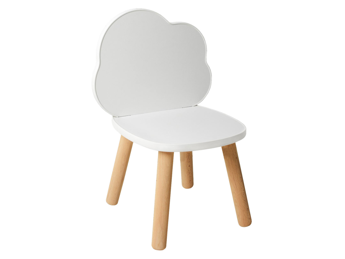Детский стульчик Первый Мебельный Облачко Белый Натуральный