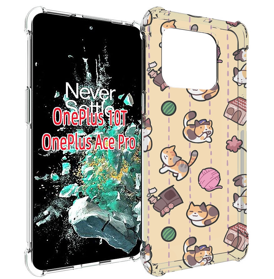 

Чехол MyPads Котики-клубочки для OnePlus 10T, Прозрачный, Tocco