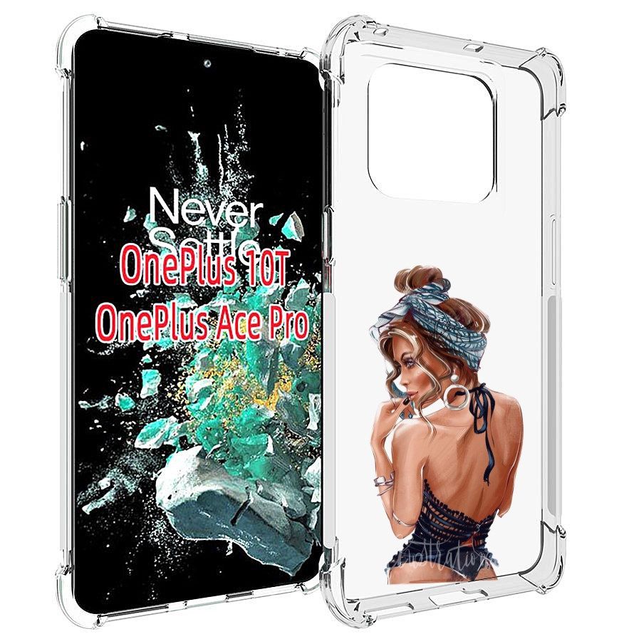 

Чехол MyPads Красивая-дама женский для OnePlus 10T, Прозрачный, Tocco