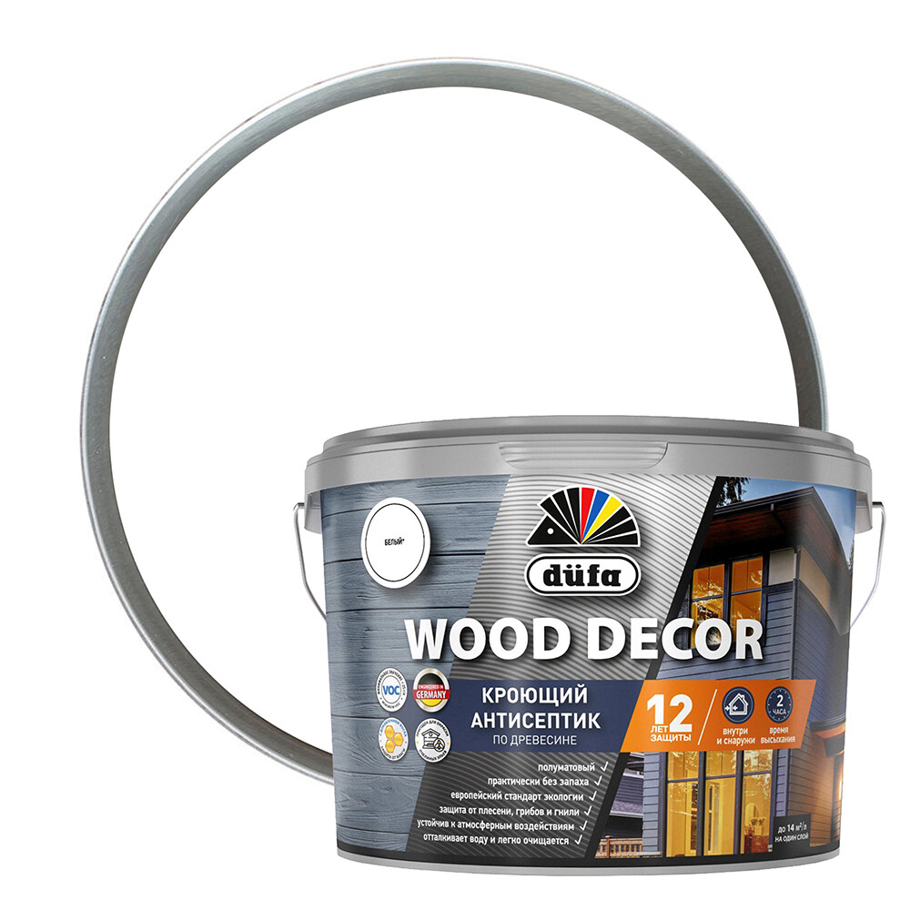 

Антисептик Dufa Wood Decor белый 9 л