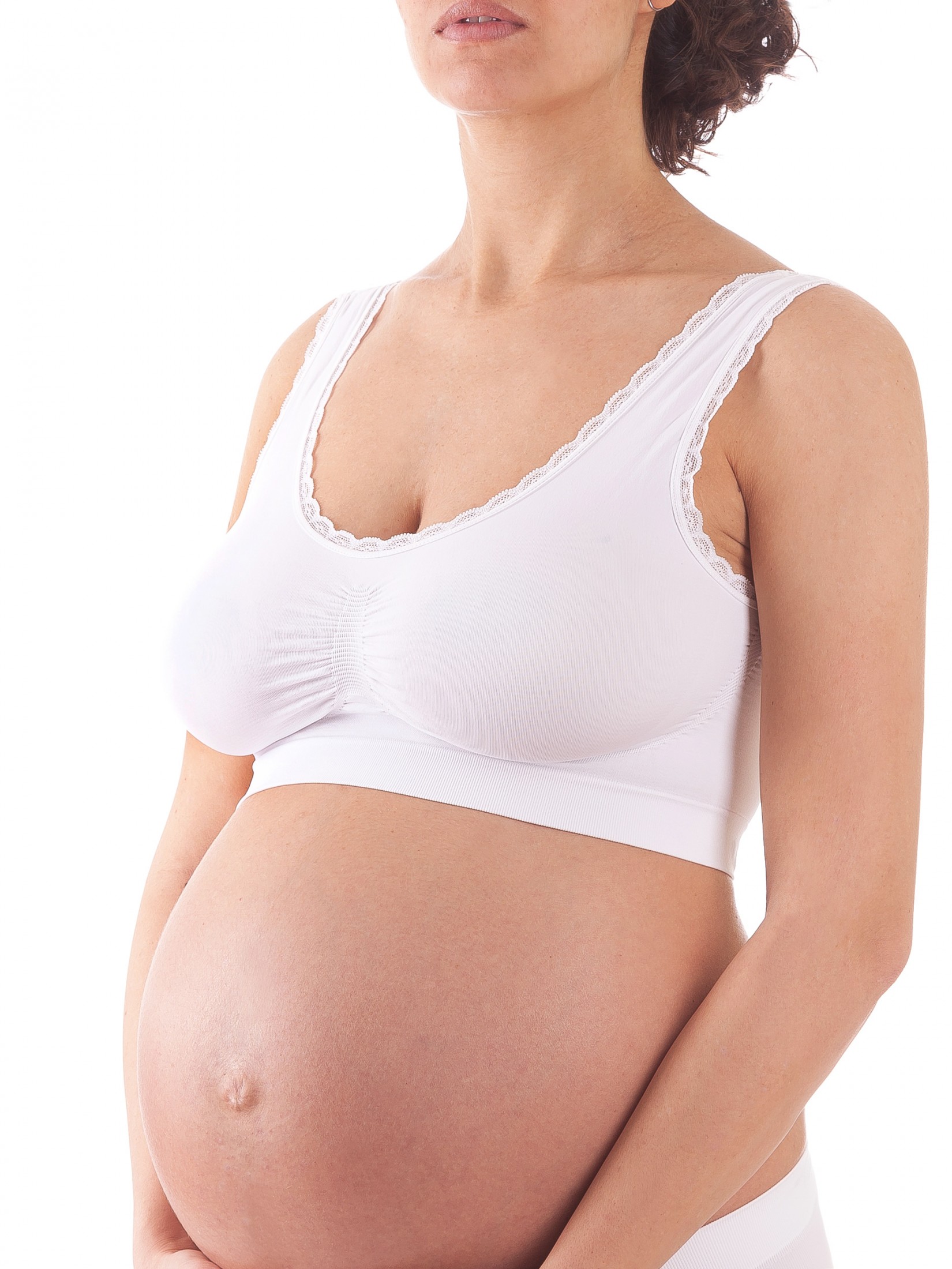 Бюстгальтер для беременных женский Bellissimo Reggiseno Top Ultra Comfort белый S/M