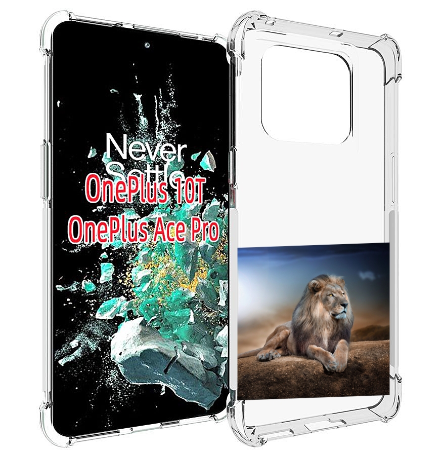 

Чехол MyPads Лев-наблюдает для OnePlus 10T, Прозрачный, Tocco