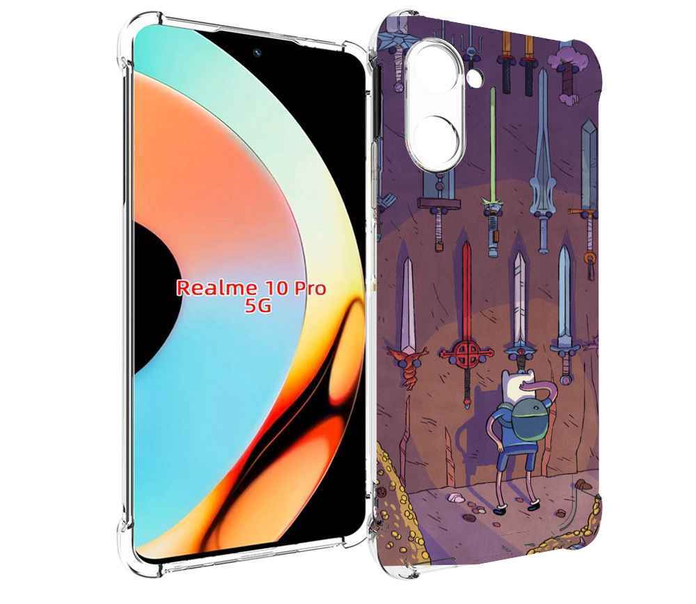 

Чехол бампер MyPads фин ищет меч для Realme 10 Pro противоударный, Прозрачный, Tocco