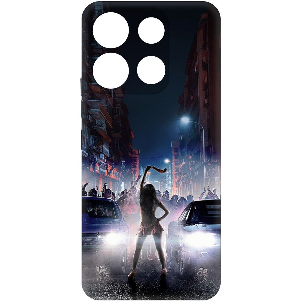 

Чехол-накладка Krutoff Soft Case Форсаж. Стритрейсинг для ITEL A60 черный