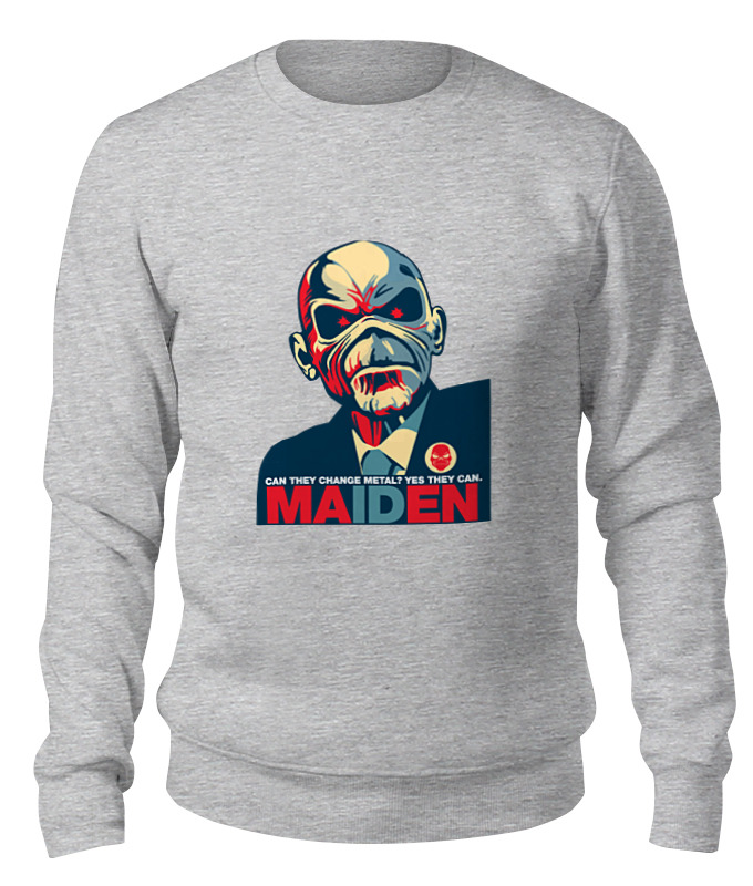 

Свитшот унисекс Printio Iron maiden band серый M, Iron maiden band