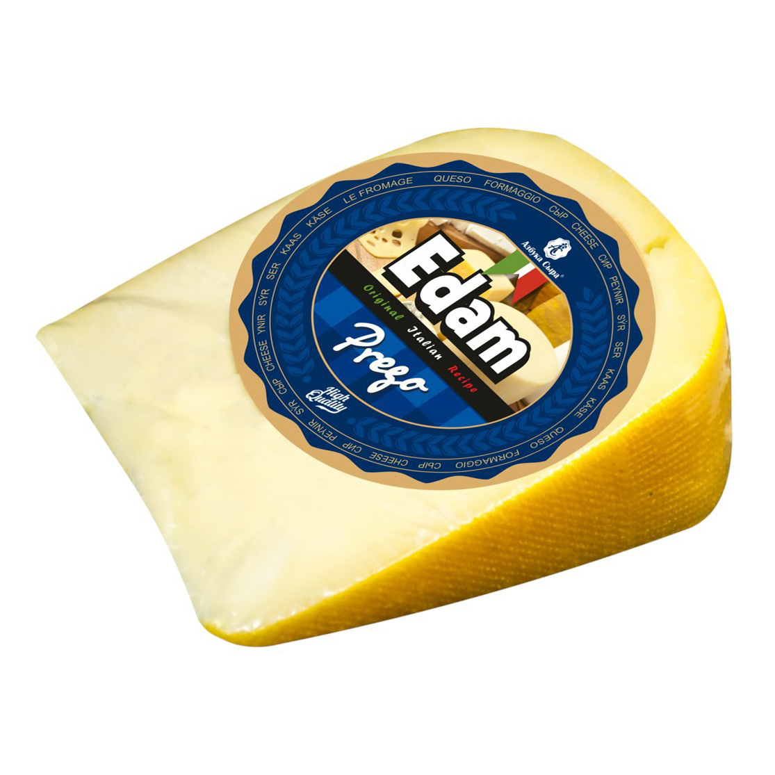 Сыр полутвердый Азбука Сыра Эдам Prego кусковой 45% БЗМЖ