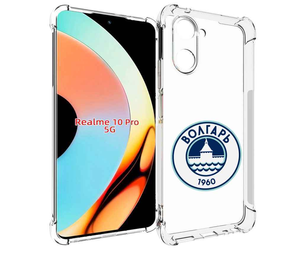 

Чехол бампер MyPads фк волгарь астрахань для Realme 10 Pro проти..., Прозрачный, Tocco