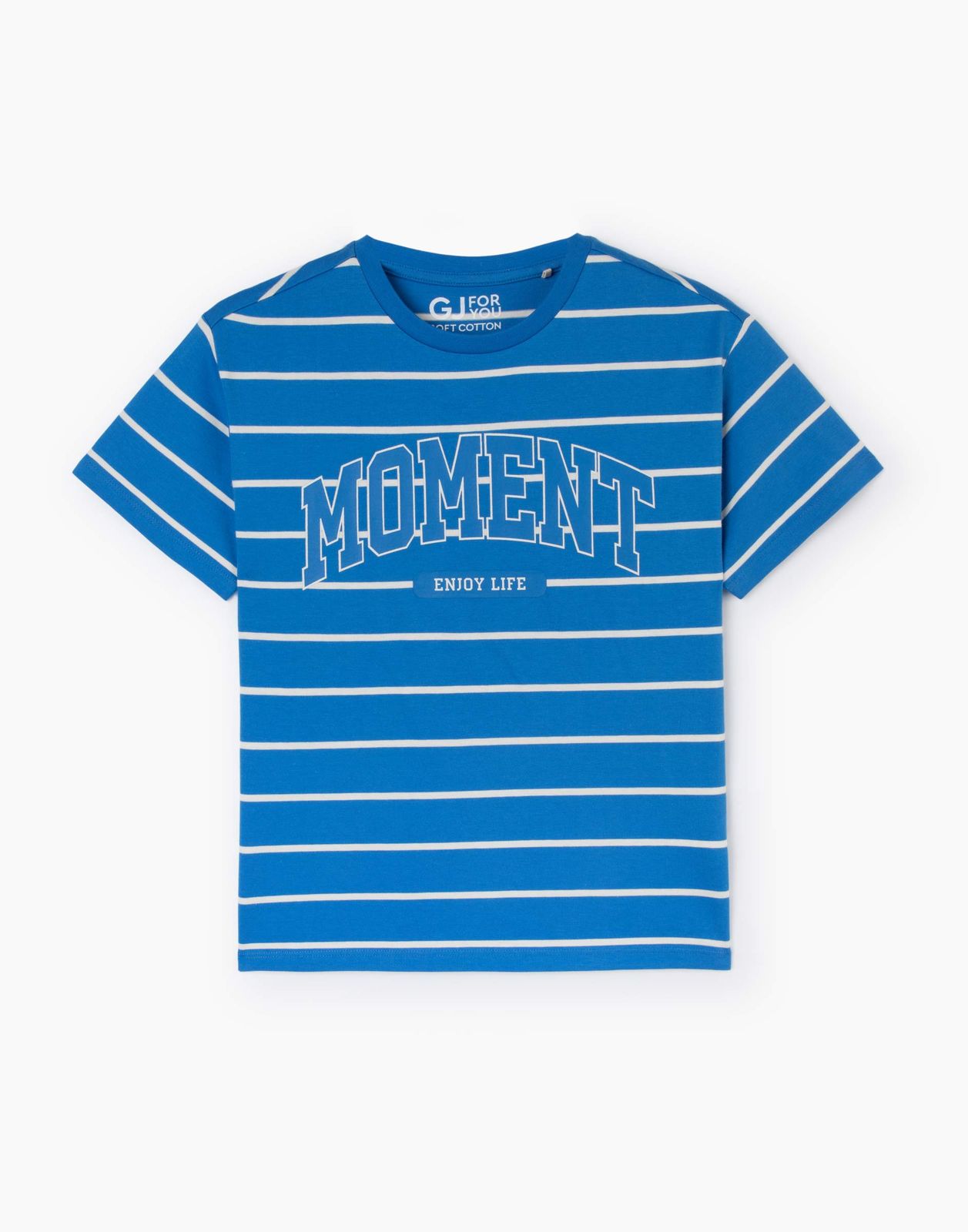 

Футболка для мальчика Gloria Jeans BKT014905 белый/синий 4-6л/116, BKT014905