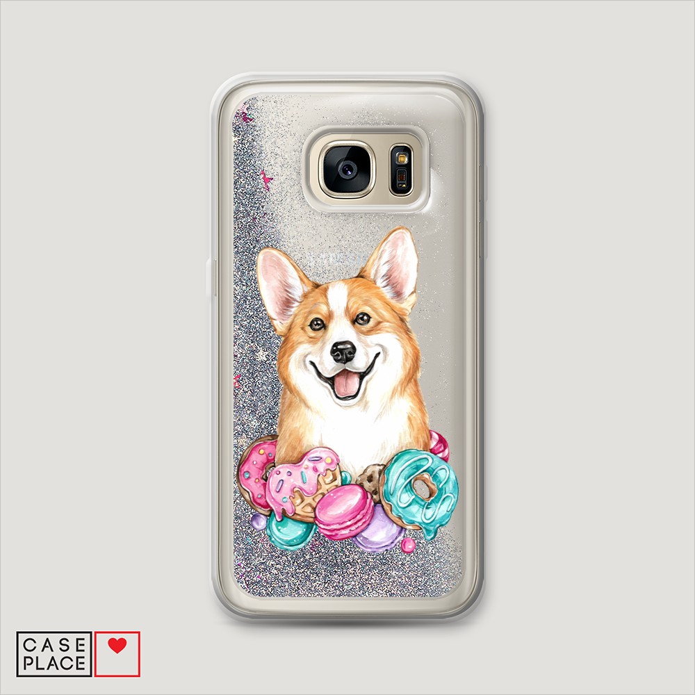 

Чехол Awog на Samsung Galaxy S7 "Корги и сладости", Разноцветный, 24591-1