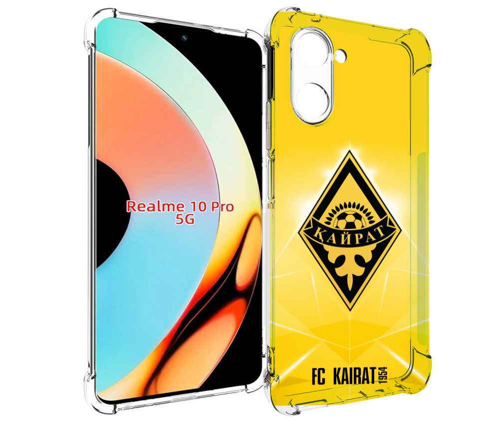

Чехол бампер MyPads фк каират алматы для Realme 10 Pro противоу..., Прозрачный, Tocco