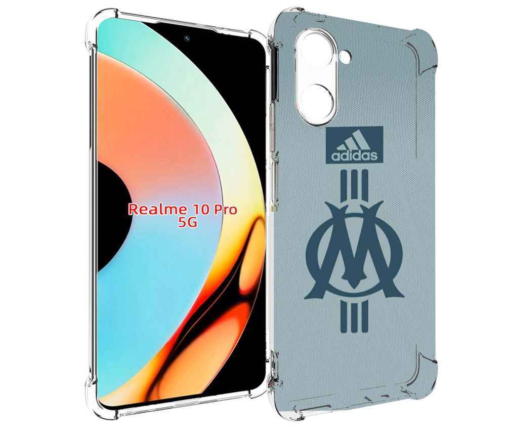 

Чехол бампер MyPads фк марсель для Realme 10 Pro противоударный, Прозрачный, Tocco