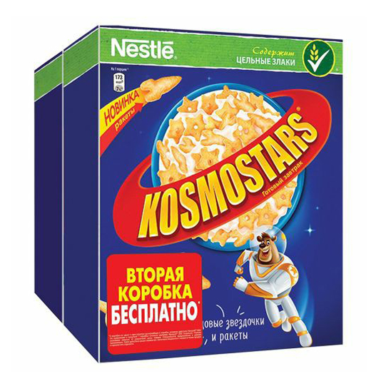 

Сухой завтрак звездочки Nestle Kosmostars медовые 225 г х 2 шт