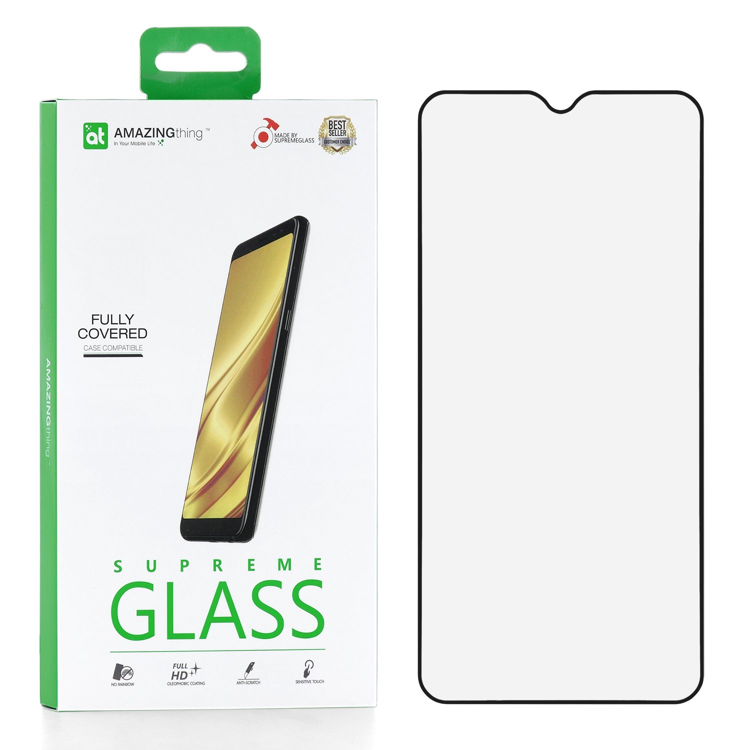 фото Защитное стекло xiaomi redmi 8a/xiaomi redmi 8 amazingthing silk full glue black 0.33mm