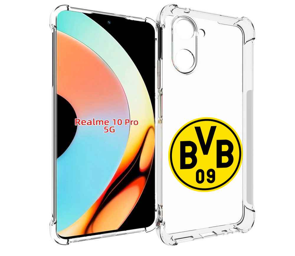 

Чехол бампер MyPads фк-боруссия для Realme 10 Pro противоударный, Прозрачный, Tocco