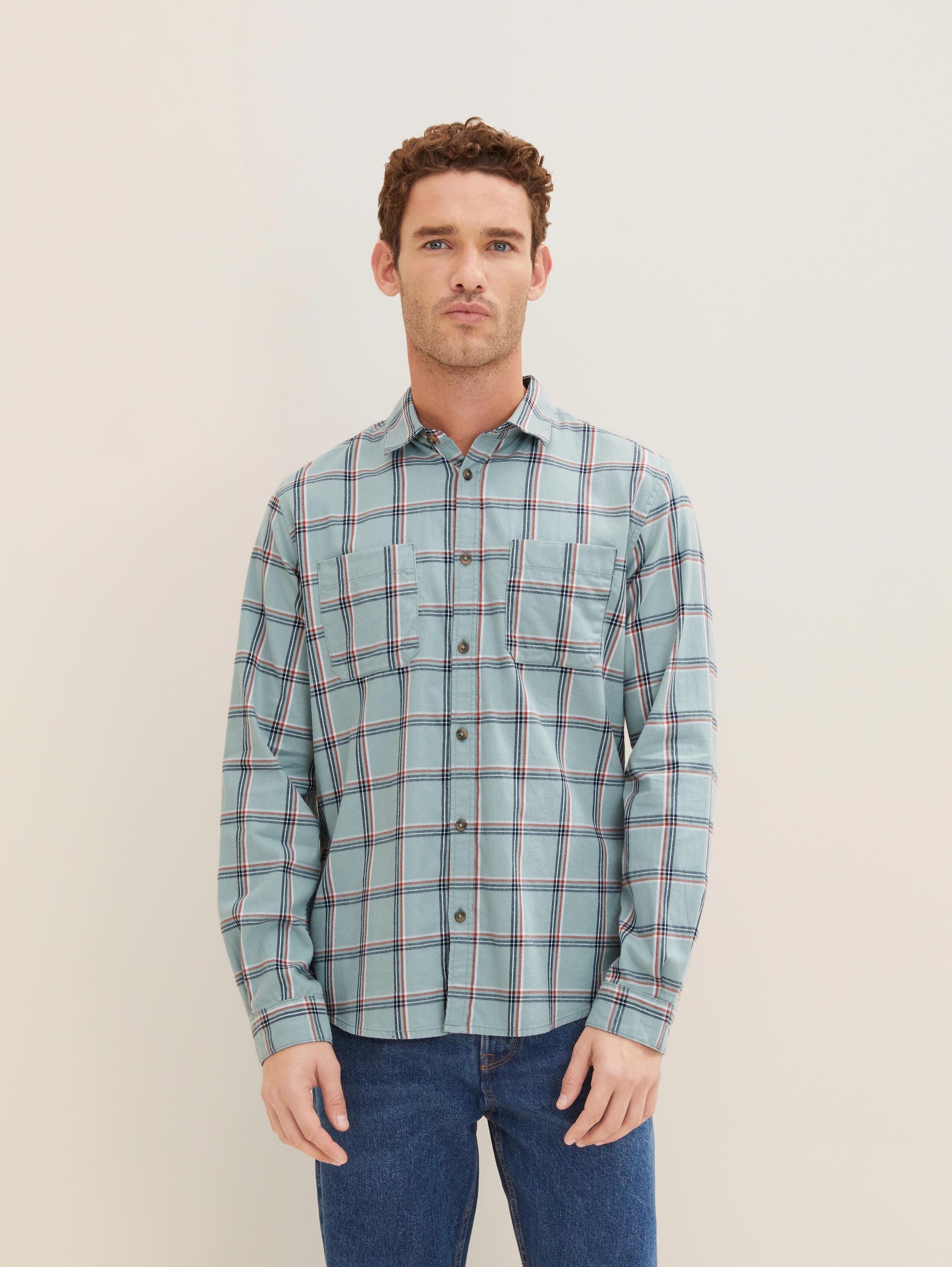 

Рубашка мужская TOM TAILOR 1033725 голубая XL, 1033725