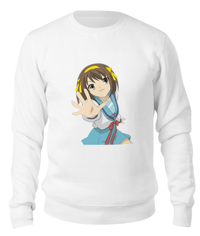 

Свитшот унисекс Printio Suzumiya haruhi белый M, Suzumiya haruhi