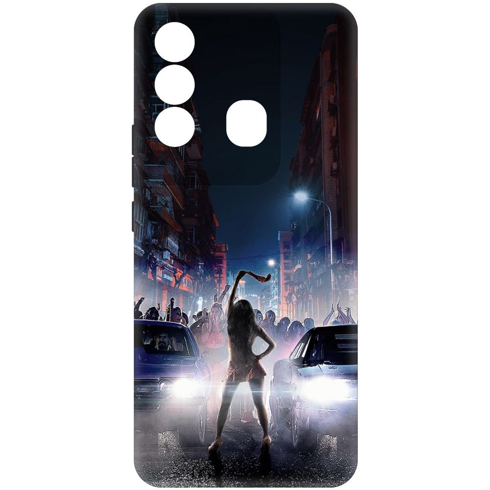 

Чехол-накладка Krutoff Soft Case Форсаж. Стритрейсинг для ITEL P38 Pro черный