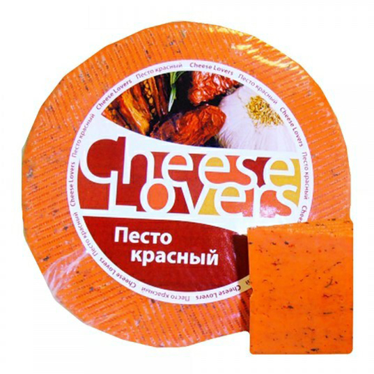 Сыр полутвердый Cheese Lovers Песто красный 50% БЗМЖ