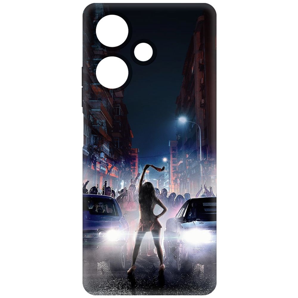 

Чехол-накладка Krutoff Soft Case Форсаж. Стритрейсинг для INFINIX Hot 30 черный