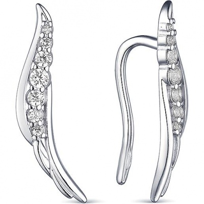 

Серьги из серебра с фианитом Эстет 45С153884, 45С153884