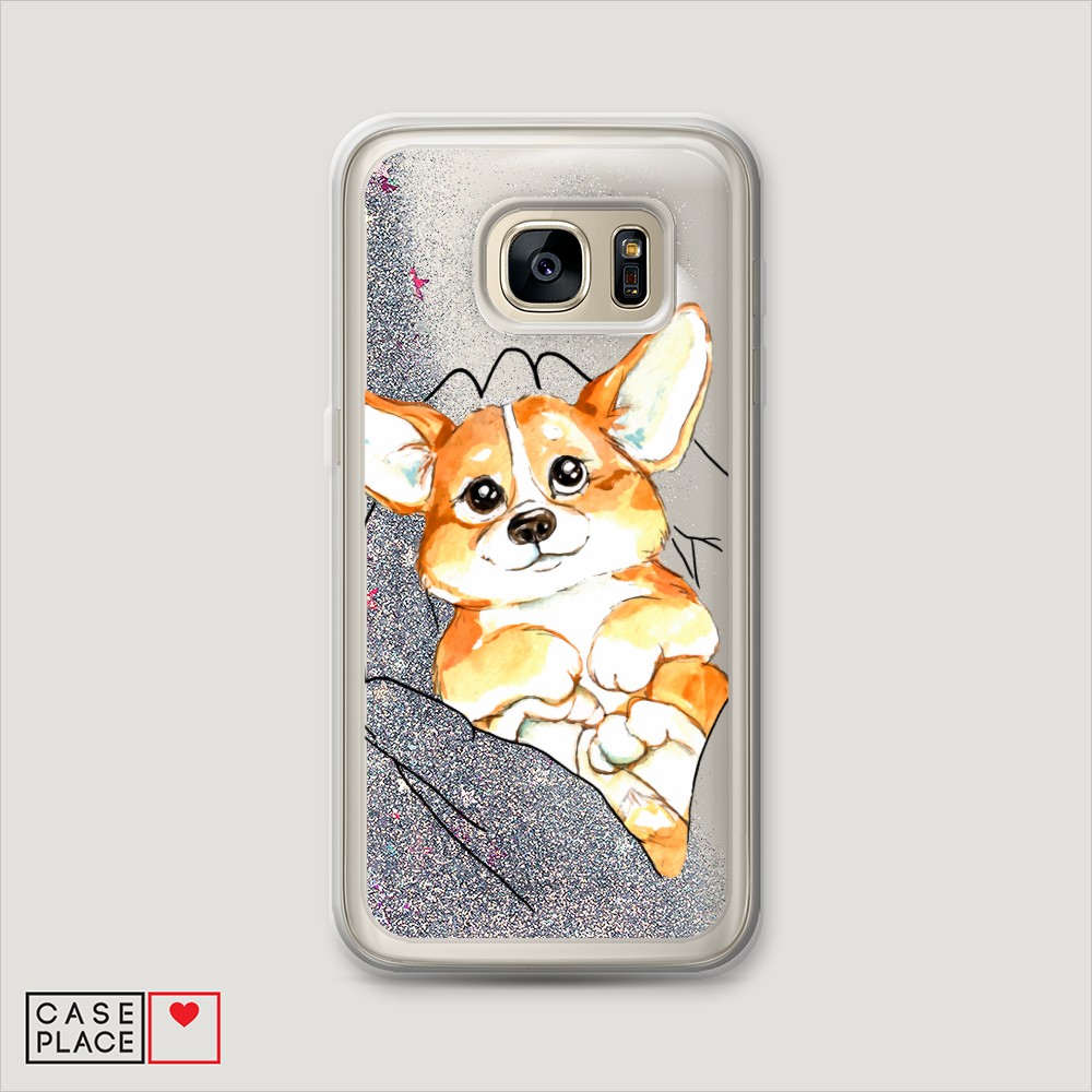 

Чехол Awog на Samsung Galaxy S7 "Корги в ладошках", Разноцветный, 24591-1