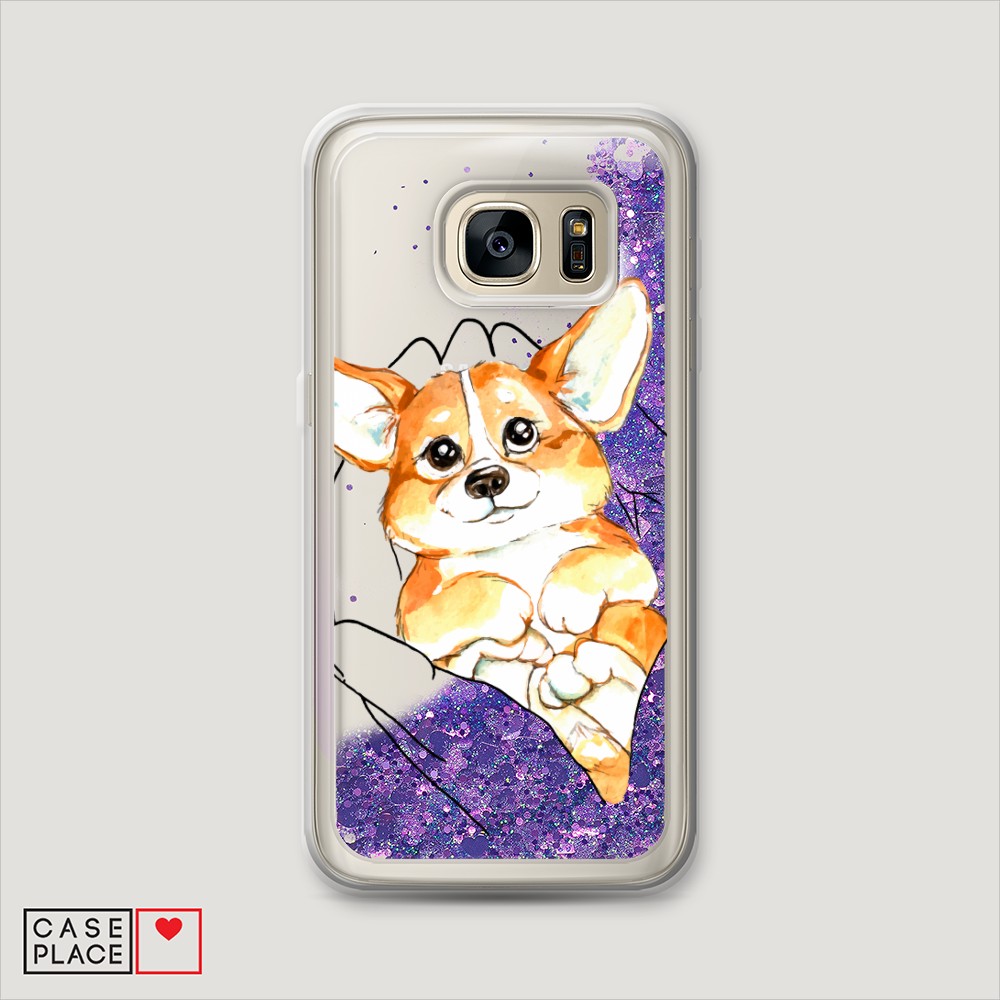 

Чехол Awog на Samsung Galaxy S7 "Корги в ладошках", Разноцветный, 24592-1