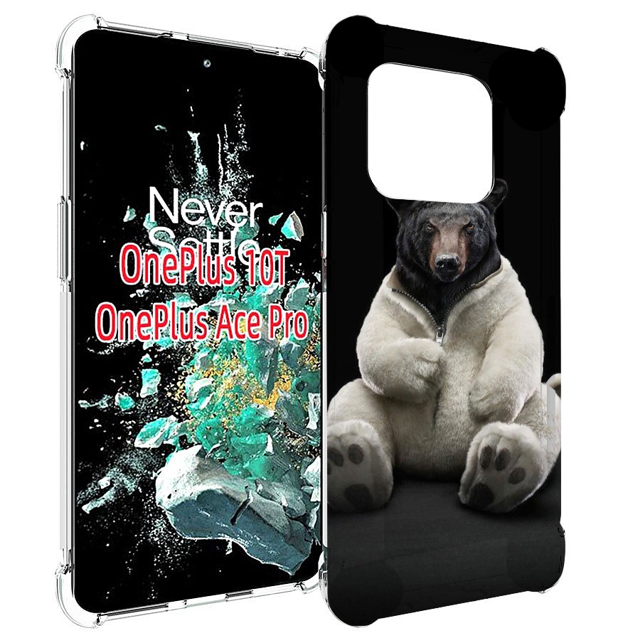 

Чехол MyPads Медведь-бурый-белый для OnePlus 10T, Прозрачный, Tocco