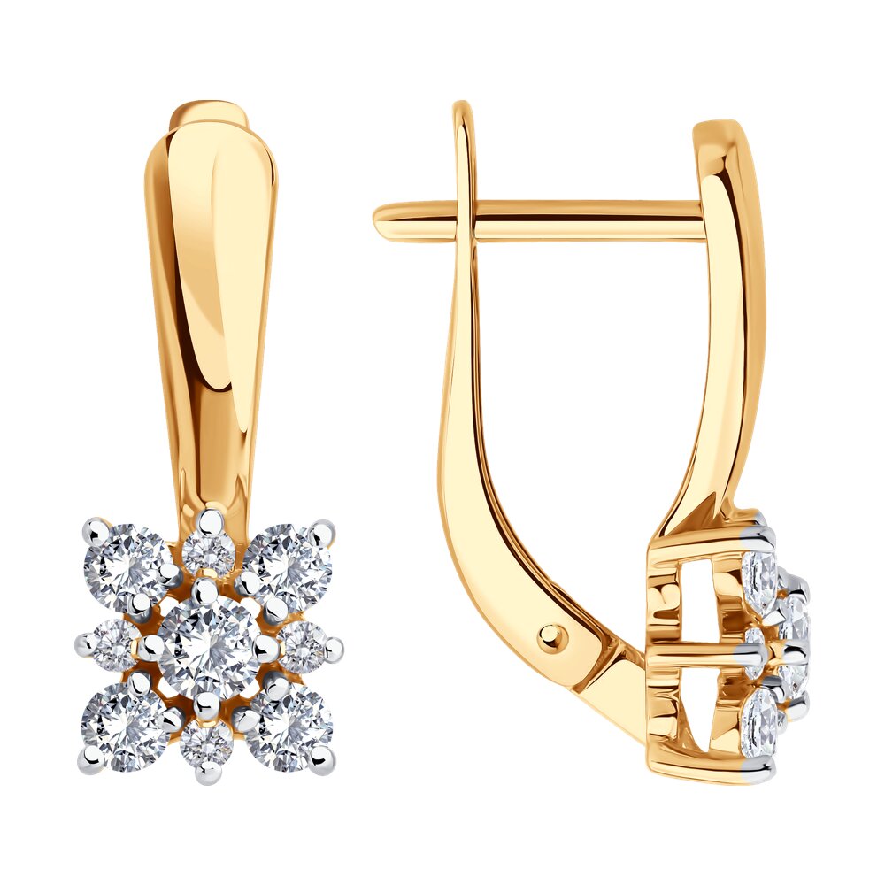 

Серьги из золота Diamant 51-120-02879-1, фианит, 51-120-02879-1