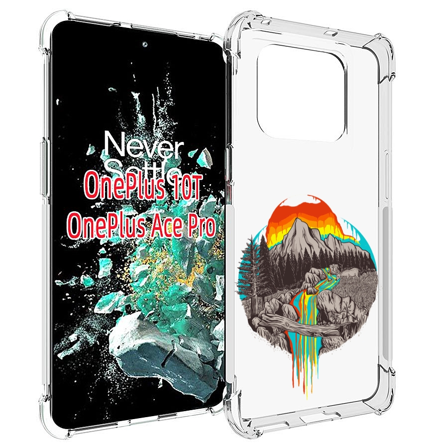 

Чехол MyPads Радужный водопад для OnePlus 10T, Прозрачный, Tocco