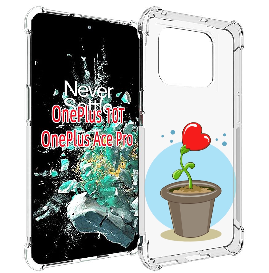 

Чехол MyPads Растение любви 14 февраля для OnePlus 10T, Прозрачный, Tocco