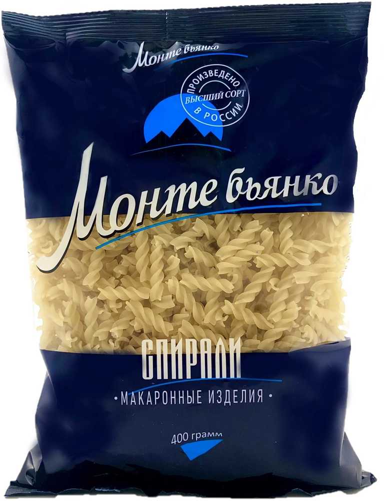 

Макаронные изделия Монте Бьянко Спирали 400 г