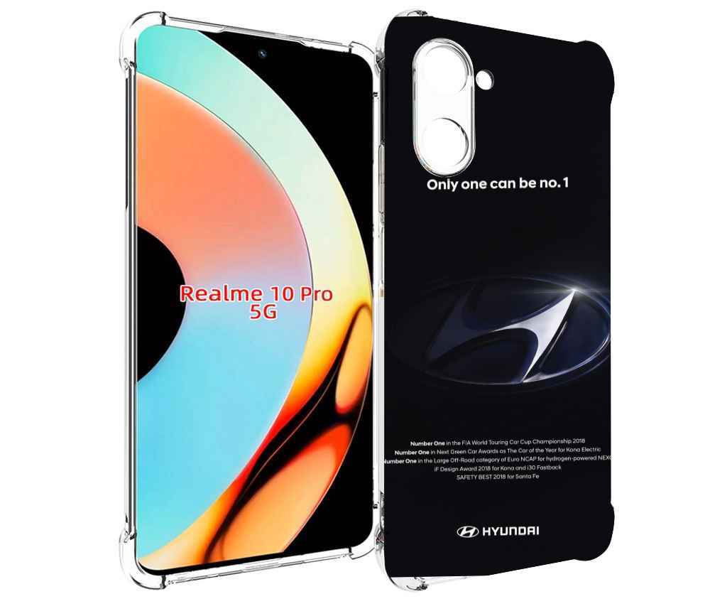 

Чехол бампер MyPads хендаи hyundai 3 для Realme 10 Pro противоу..., Прозрачный, Tocco