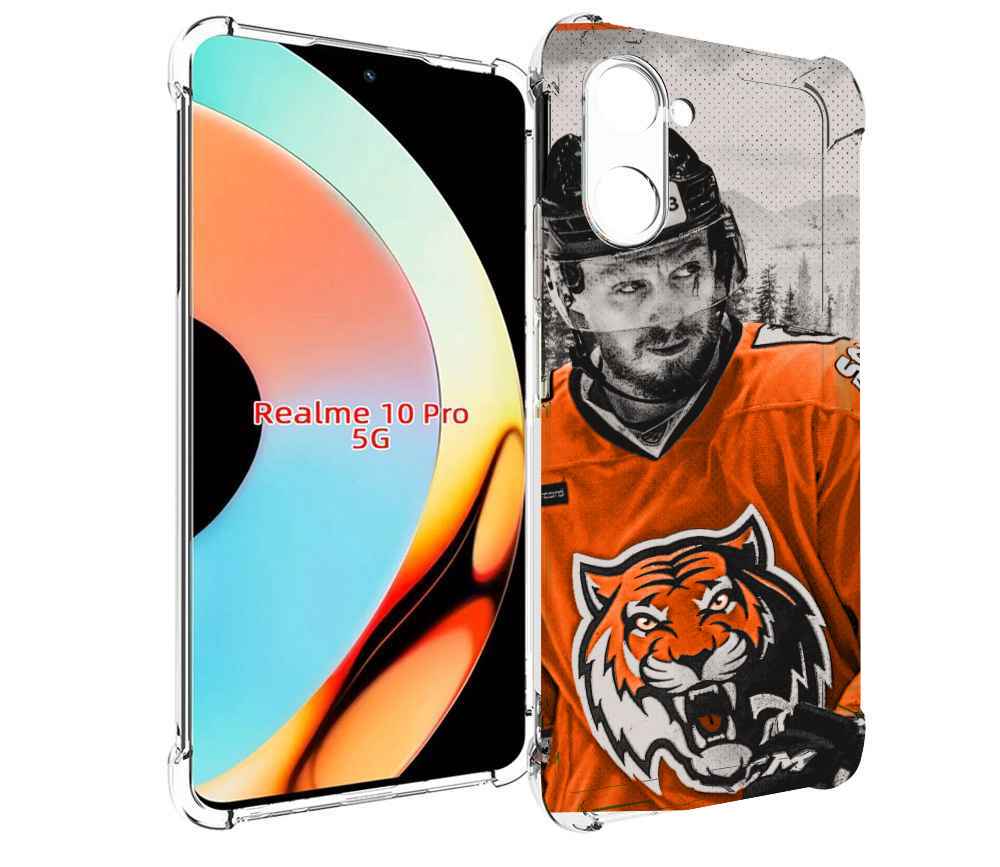 

Чехол бампер MyPads хк амур мужской для Realme 10 Pro противоуда..., Прозрачный, Tocco
