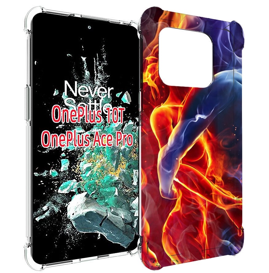 

Чехол MyPads Огонь-вода для OnePlus 10T, Прозрачный, Tocco