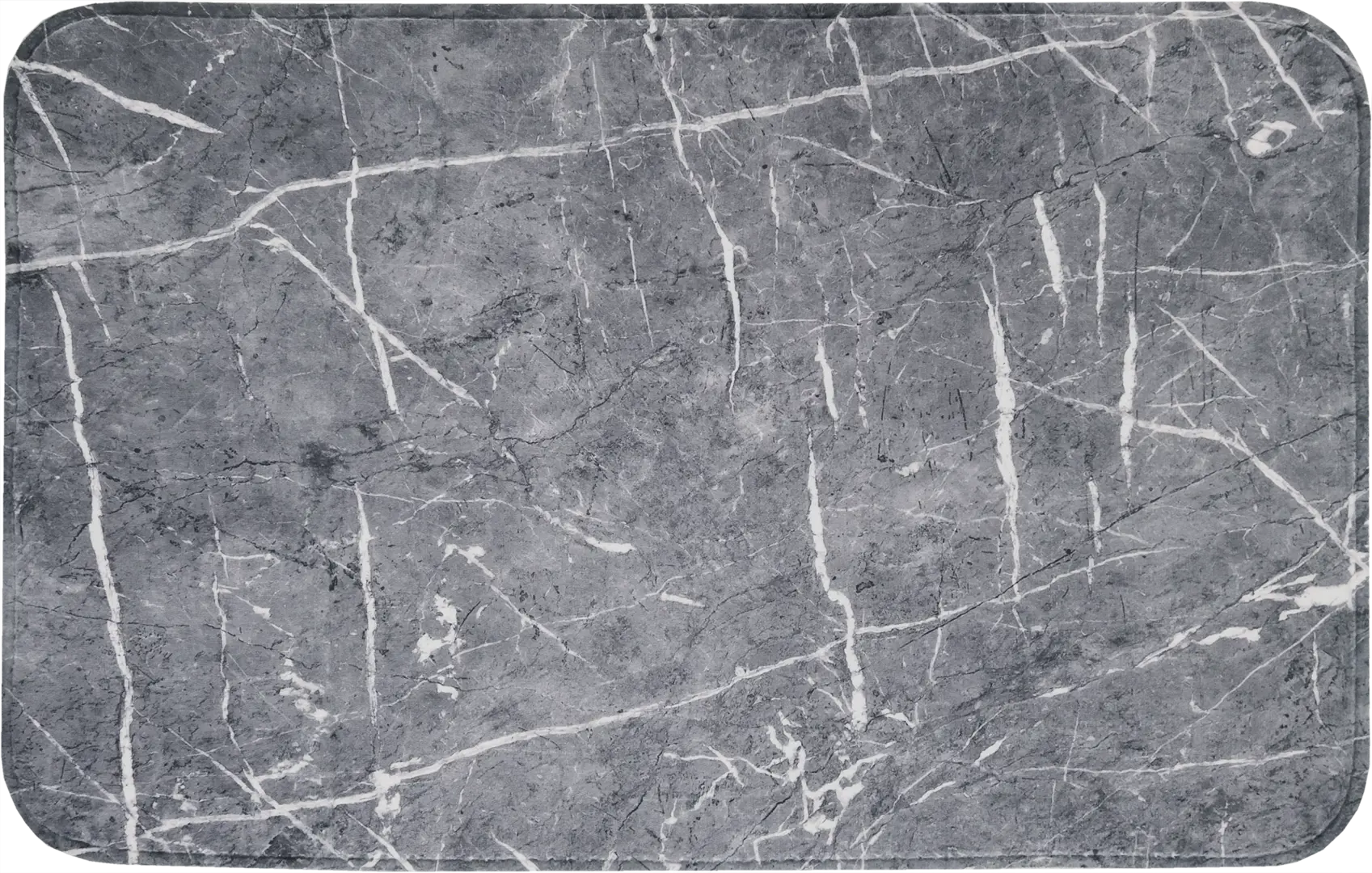 Коврик для ванной комнаты Swensa Marble 80x50 см цвет тёмно-серый 1931₽