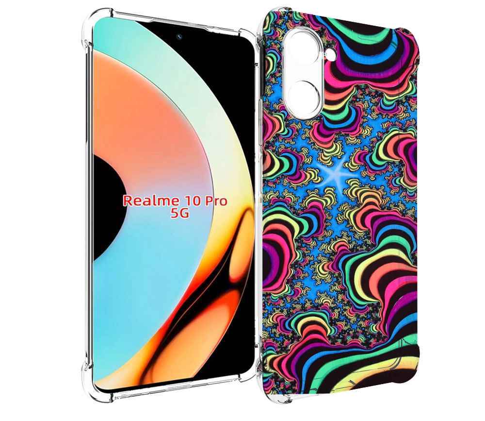 

Чехол бампер MyPads щупальца иллюзия для Realme 10 Pro противоуд..., Прозрачный, Tocco