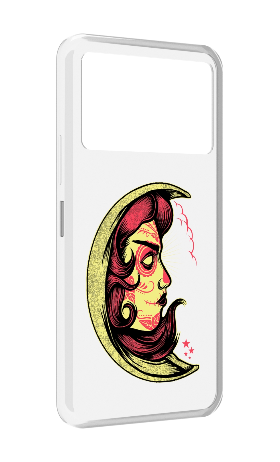 

Чехол MyPads желтый полумесяц с лицом девушки для Infinix NOTE 12 VIP (X672), Прозрачный, Tocco