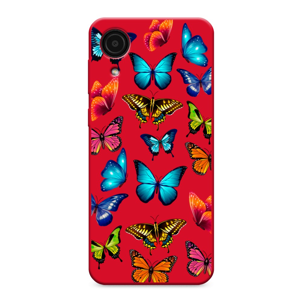

Матовый силиконовый чехол "Звездочки графика белая" на Samsung Galaxy A02, Звездочки графика белая
