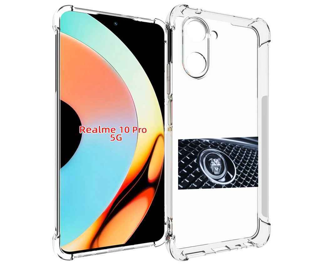 

Чехол бампер MyPads ягуар jaguar 2 для Realme 10 Pro противоударный, Прозрачный, Tocco