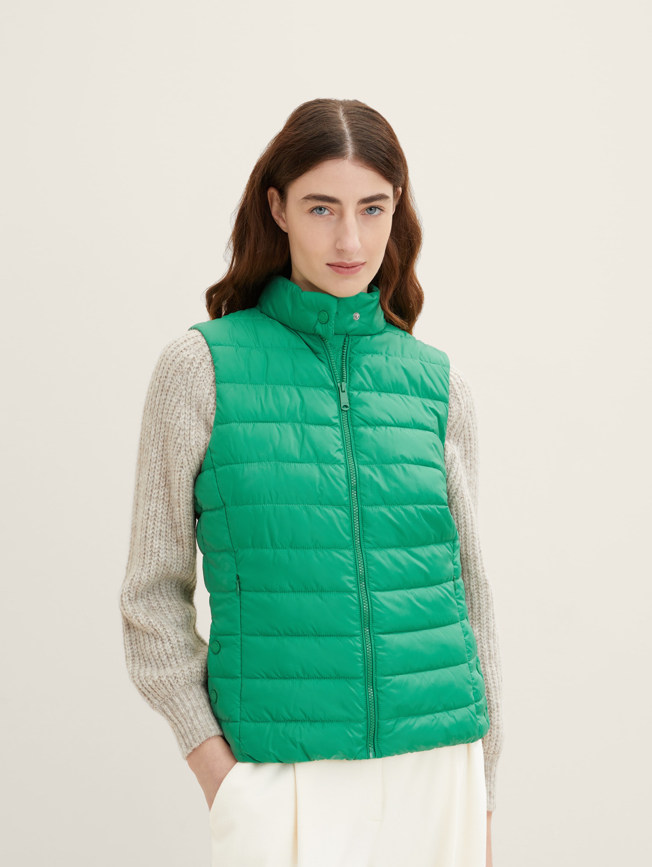 

Утепленный жилет женский TOM TAILOR 1034120 зеленый XS, 1034120
