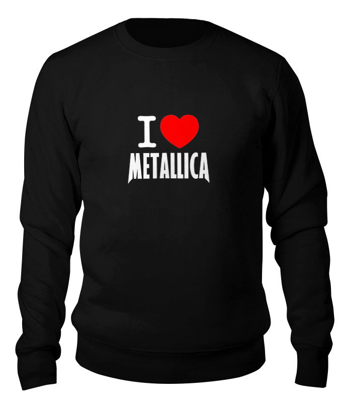 Свитшот мужской Printio «i love metallica» черный M