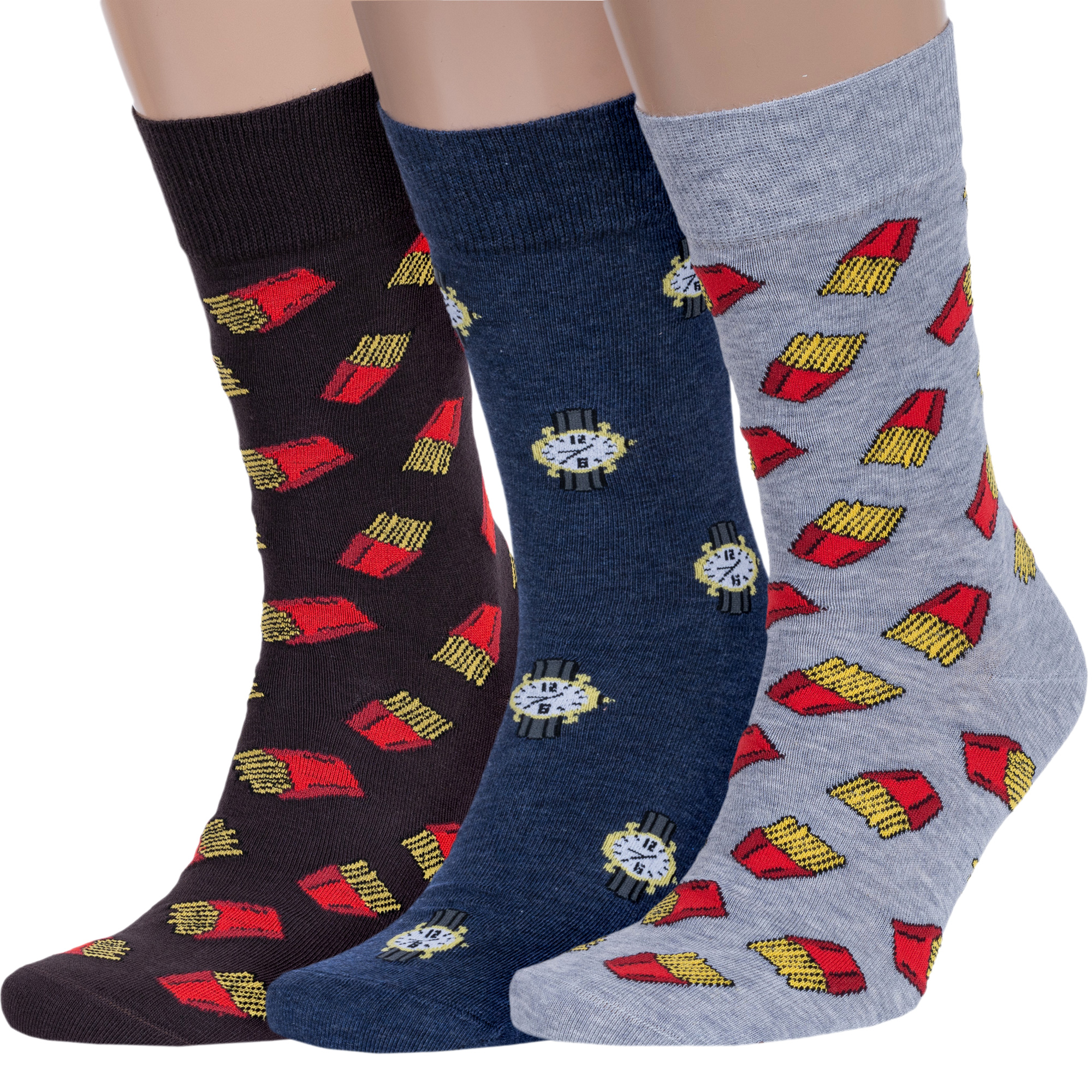 

Комплект носков мужских Rusocks 3-М3-1301М разноцветных 27-29, Коричневый;синий;серый, 3-М3-1301М
