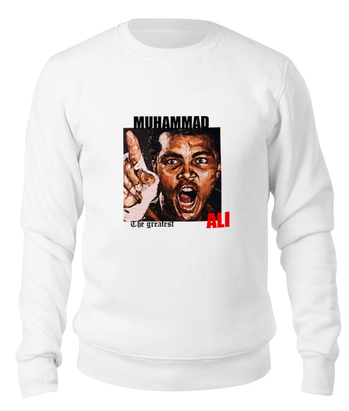 

Свитшот унисекс Printio Muhhamad ali the greatest белый M, Muhhamad ali the greatest